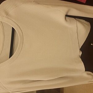 Lululemon Athletica Cream Crew Neck Sweater